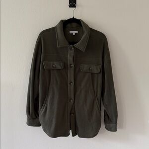 Sincerely Jules Khaki Jacket with Black Trim